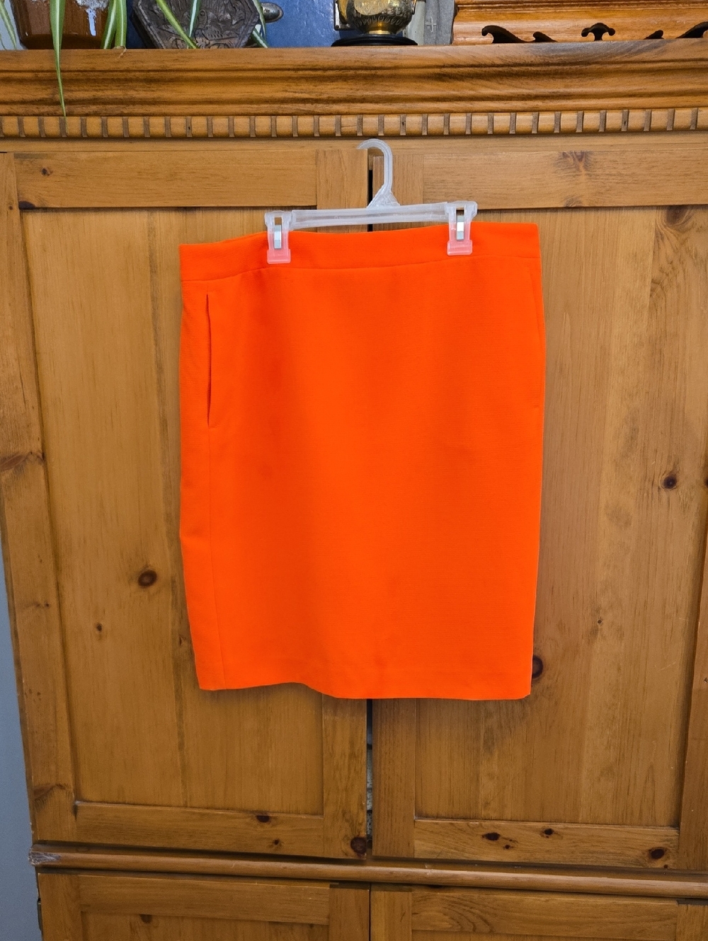 J. Crew Bright Orange Pencil Skirt